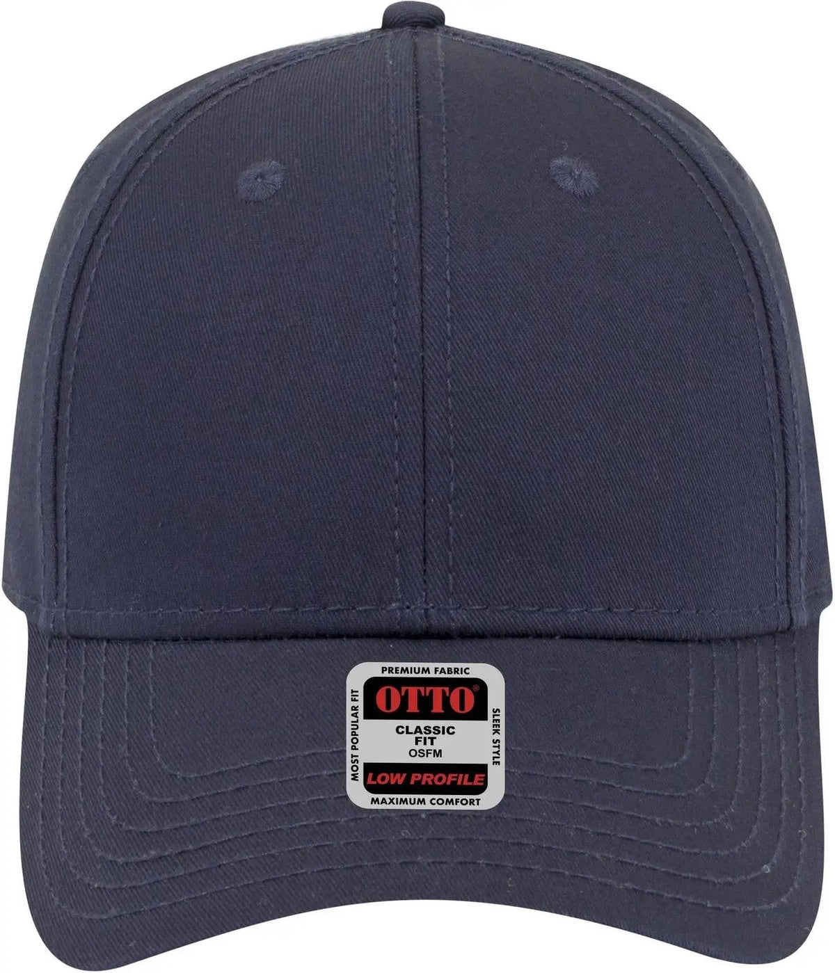 Otto 19-1203 6 Panel Low Profile Baseball Cap - Navy - 1/2’’ - 7 5/8’’
