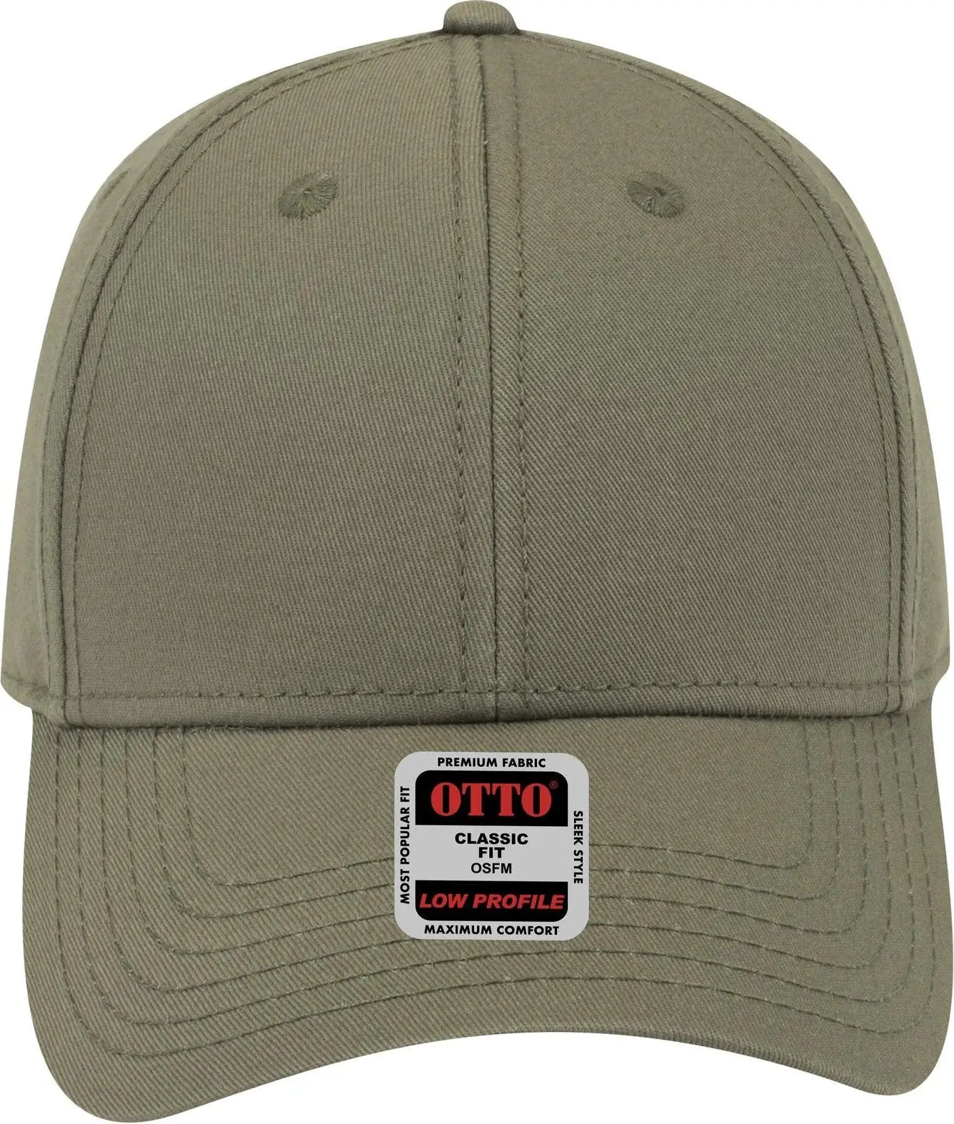 Otto 19-1203 6 Panel Low Profile Baseball Cap - Ol. Green - 1/2’’ - 7 5/8’’