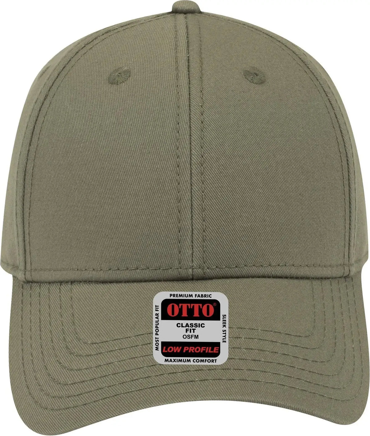 Otto 19-1203 6 Panel Low Profile Baseball Cap - Ol. Green - 1/2’’ - 7 5/8’’