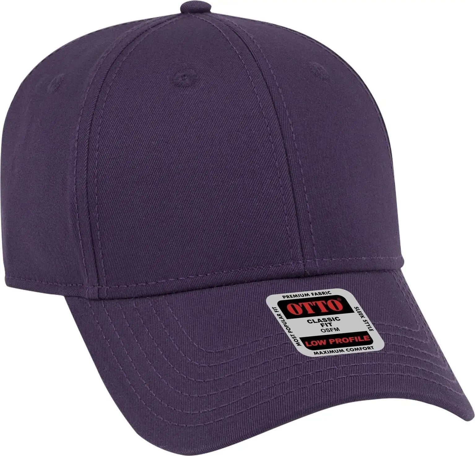 Otto 19-1203 6 Panel Low Profile Baseball Cap - Purple - 1/2’’ - 7 5/8’’