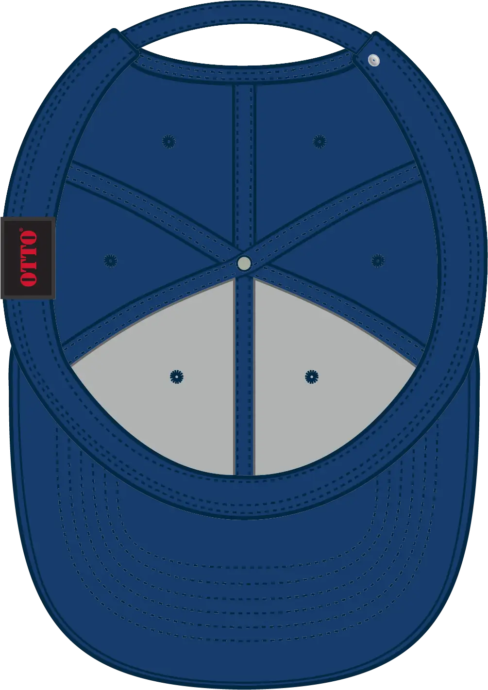 Otto 19-1203 6 Panel Low Profile Baseball Cap - Royal - 1/2’’ - 7 5/8’’