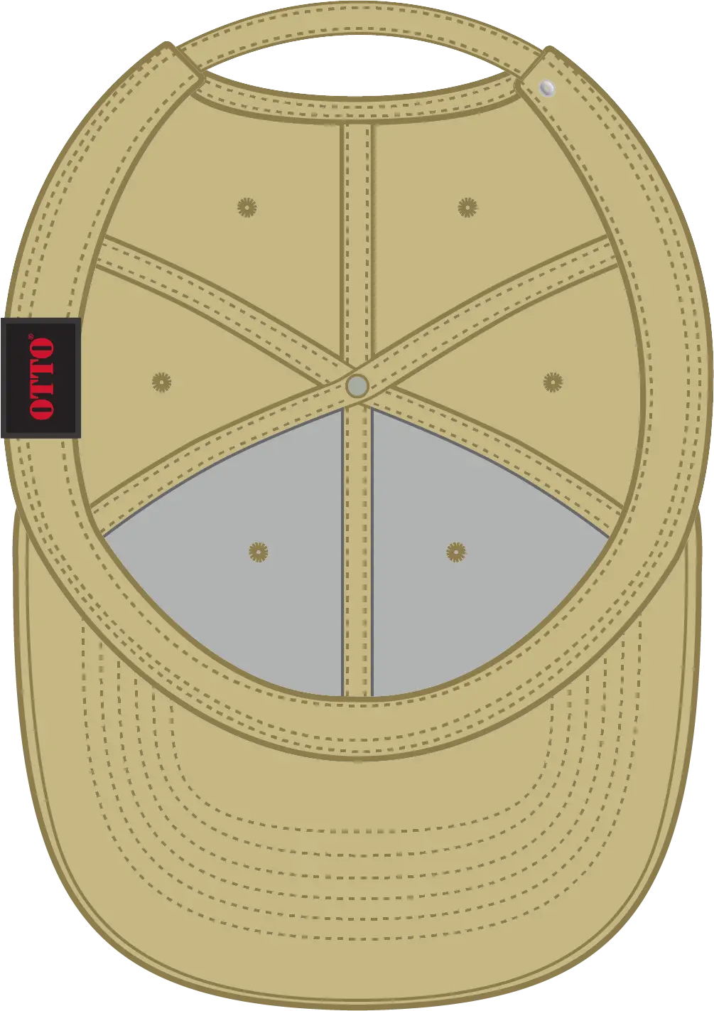 Otto 19-1203 6 Panel Low Profile Baseball Cap - Vegas Gold - 1/2’’ - 7 5/8’’