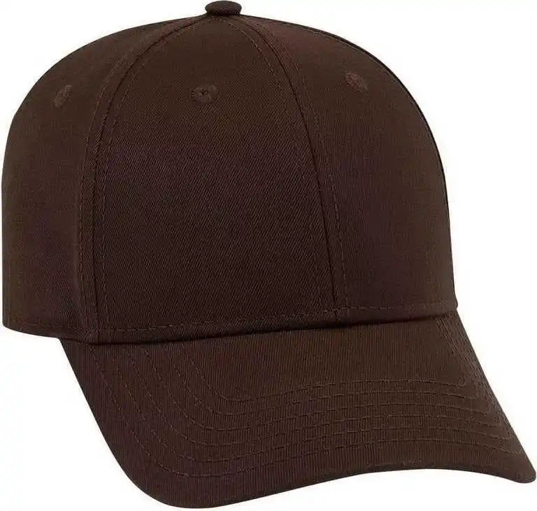 Otto 19-1203 Superior Cotton Twill 6 Panel Low Profile Baseball Cap - Brown - one Size Fits Most