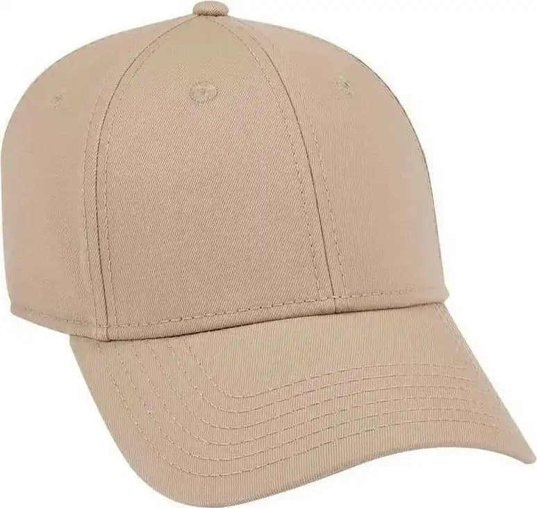 Otto 19-1203 Superior Cotton Twill 6 Panel Low Profile Baseball Cap - Khaki - one Size Fits Most
