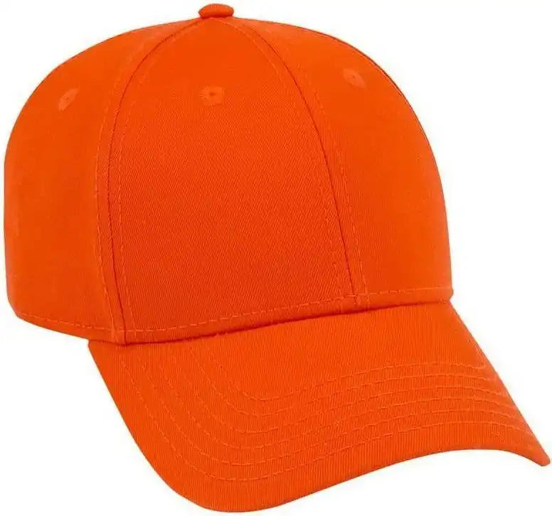 Otto 19-1203 Superior Cotton Twill 6 Panel Low Profile Baseball Cap - Orange - one Size Fits Most