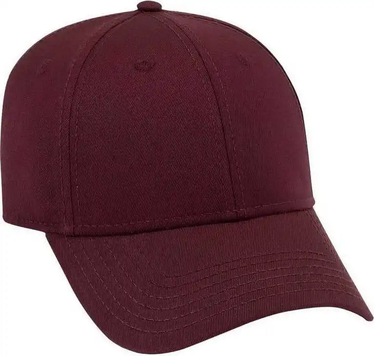 Otto 19-1203 Superior Cotton Twill 6 Panel Low Profile Baseball Cap - Maroon - one Size Fits Most