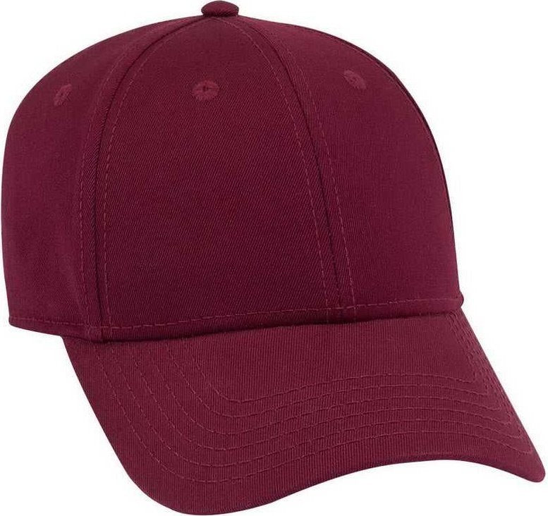 Otto 19-1203 Superior Cotton Twill 6 Panel Low Profile Baseball Cap - Burgandy Maroon - one Size Fits Most