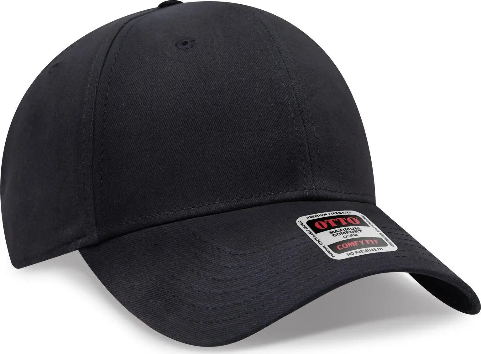 Otto 19-1227 ?Otto Comfy Fit’ 6 Panel Low Profile Baseball Cap - Black - 1/2’’ - 7 5/8’’