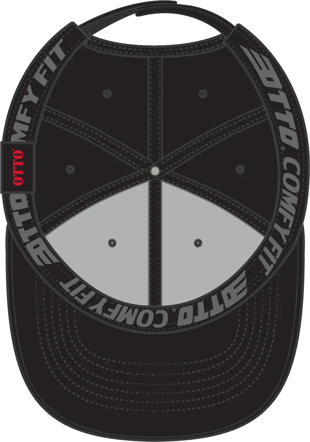 Otto 19-1227 ?Otto Comfy Fit’ 6 Panel Low Profile Baseball Cap - Black - 1/2’’ - 7 5/8’’
