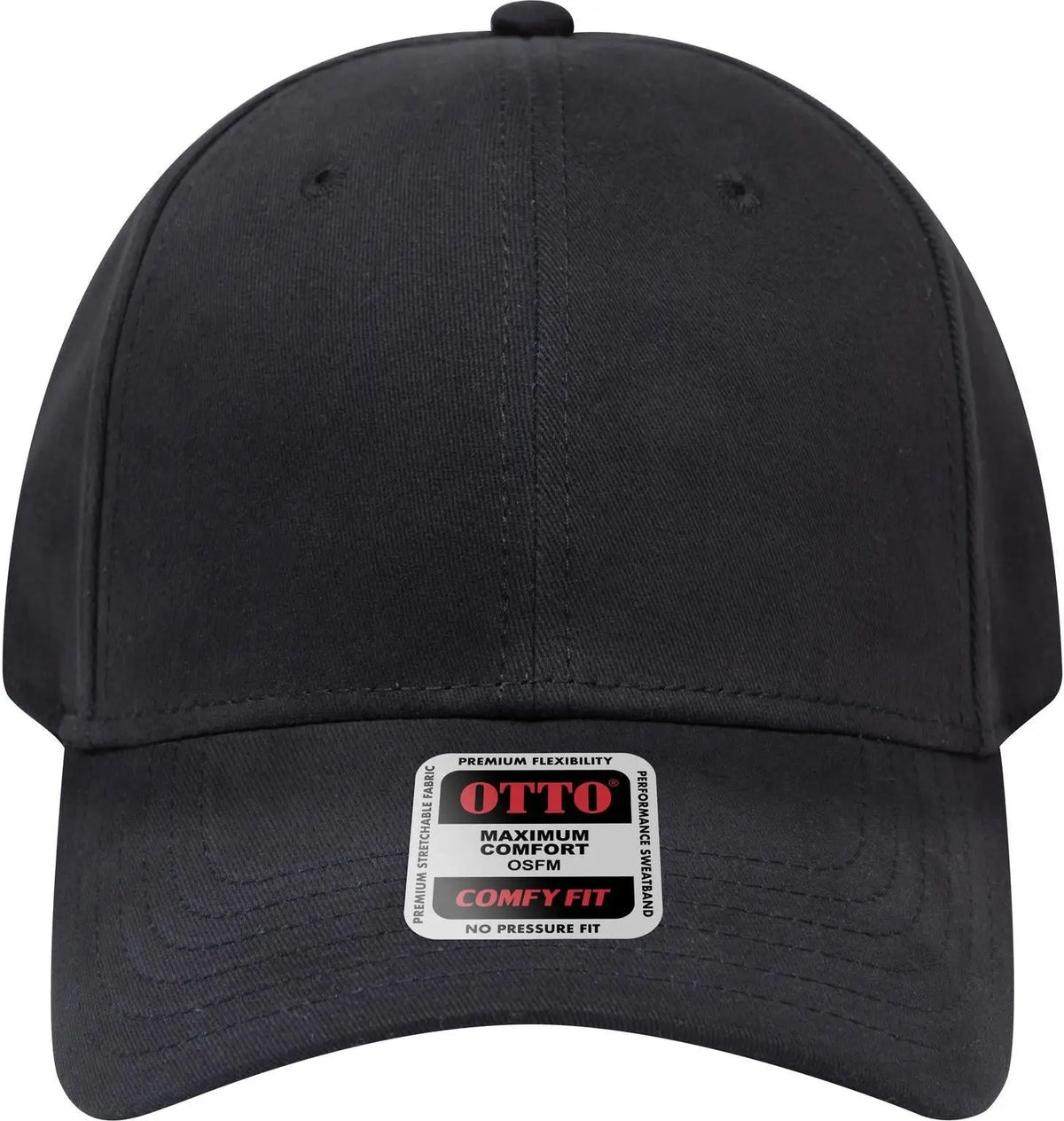 Otto 19-1227 ?Otto Comfy Fit’ 6 Panel Low Profile Baseball Cap - Black - 1/2’’ - 7 5/8’’