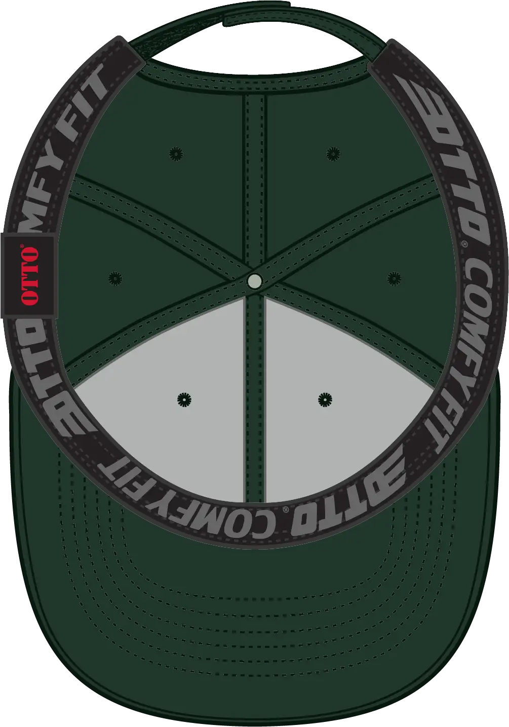 Otto 19-1227 ?Otto Comfy Fit’ 6 Panel Low Profile Baseball Cap - Dk. Green - 1/2’’ - 7 5/8’’