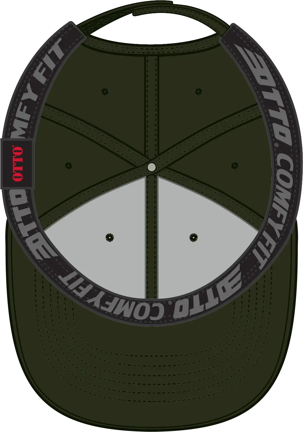 Otto 19-1227 ?Otto Comfy Fit’ 6 Panel Low Profile Baseball Cap - Dk. Ol. Green - 1/2’’ - 7 5/8’’