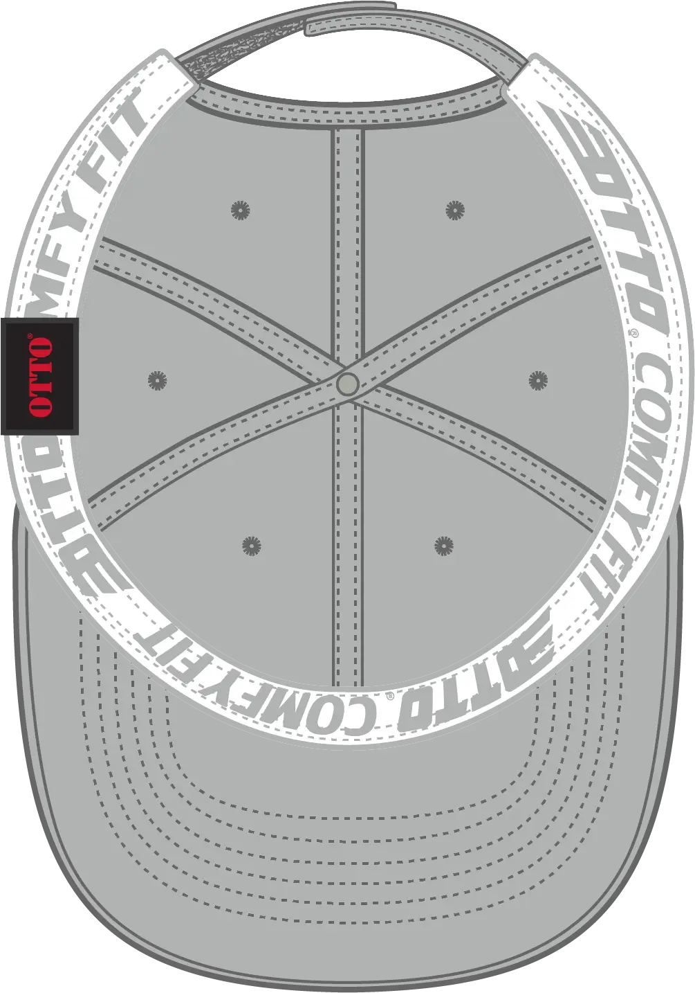 Otto 19-1227 ?Otto Comfy Fit’ 6 Panel Low Profile Baseball Cap - Gray - 1/2’’ - 7 5/8’’