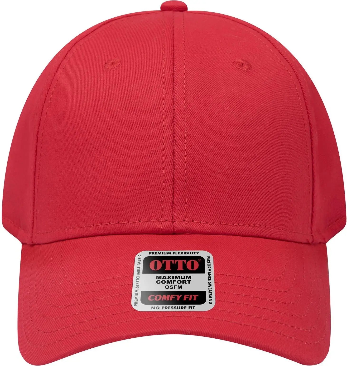 Otto 19-1227 ?Otto Comfy Fit’ 6 Panel Low Profile Baseball Cap - Red - 1/2’’ - 7 5/8’’