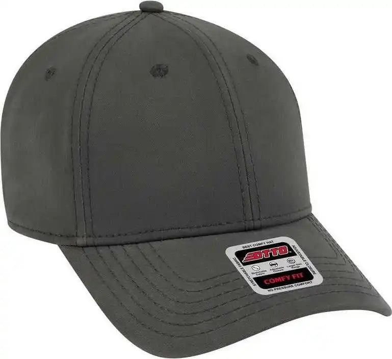 Otto 19 1227 Ultra Fine Brushed Stretchable Superior Cotton Twill 6 Panel Low Profile Baseball Cap Charcoal Gray Dark
