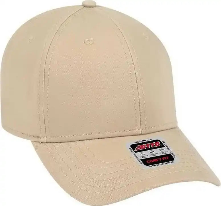 Otto 19-1227 Ultra Fine Brushed Stretchable Superior Cotton Twill 6 Panel Low Profile Baseball Cap - Khaki - one Size