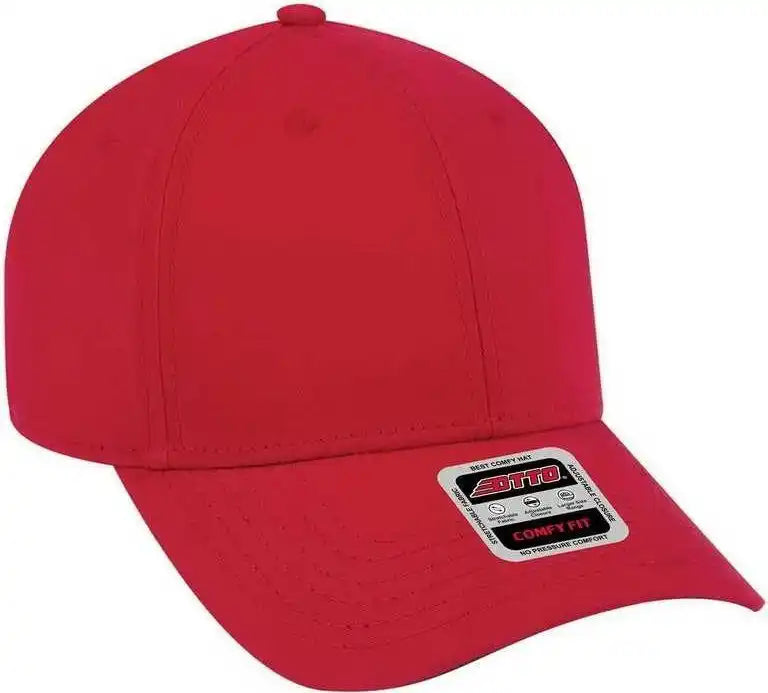 Otto 19-1227 Ultra Fine Brushed Stretchable Superior Cotton Twill 6 Panel Low Profile Baseball Cap - Red - one Size