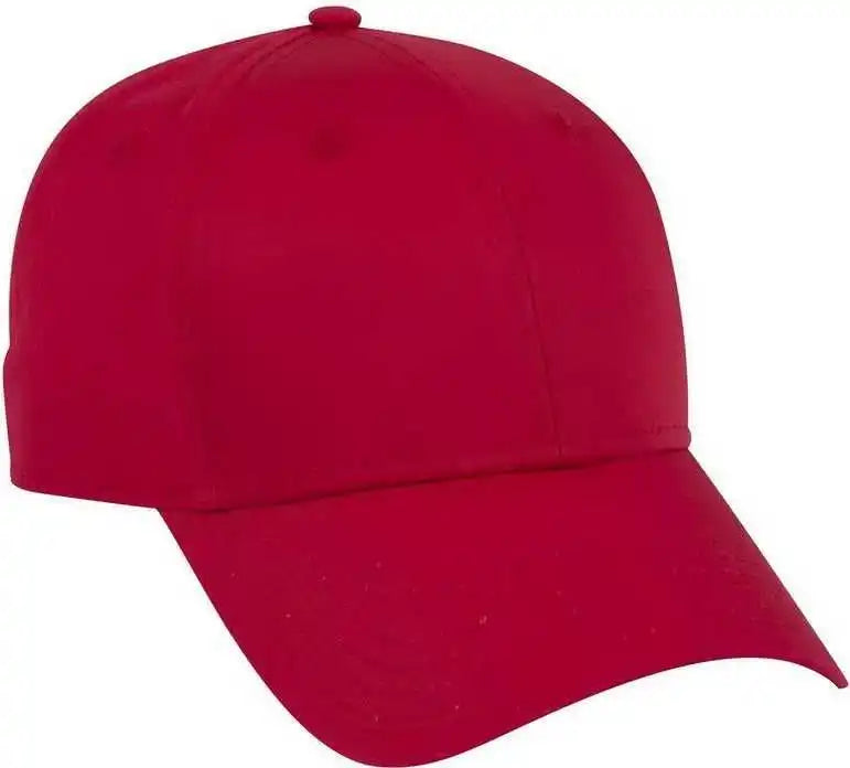 Otto 19-1229 Superior Combed Cotton Twill 6 Panel Low Profile Baseball Cap - Red - one Size Fits Most