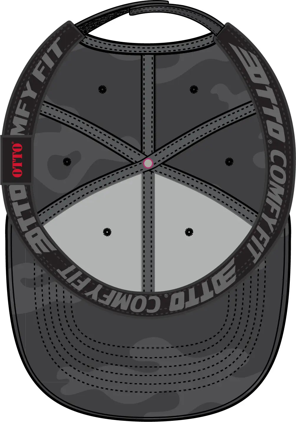 Otto 19-1232 ?Otto Comfy Fit’ 6 Panel Low Profile Baseball Cap - Ch.gry/blk - 1/2’’ - 7 5/8’’
