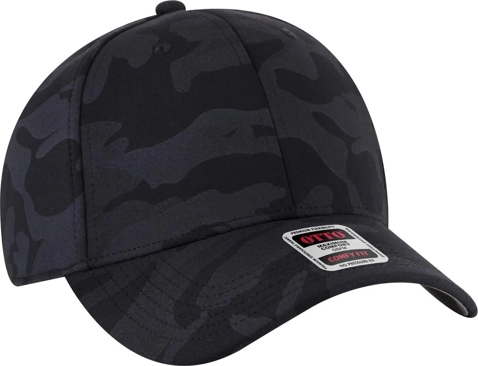 Otto 19-1232 ?Otto Comfy Fit’ 6 Panel Low Profile Baseball Cap - Blk/ch.gry - 1/2’’ - 7 5/8’’