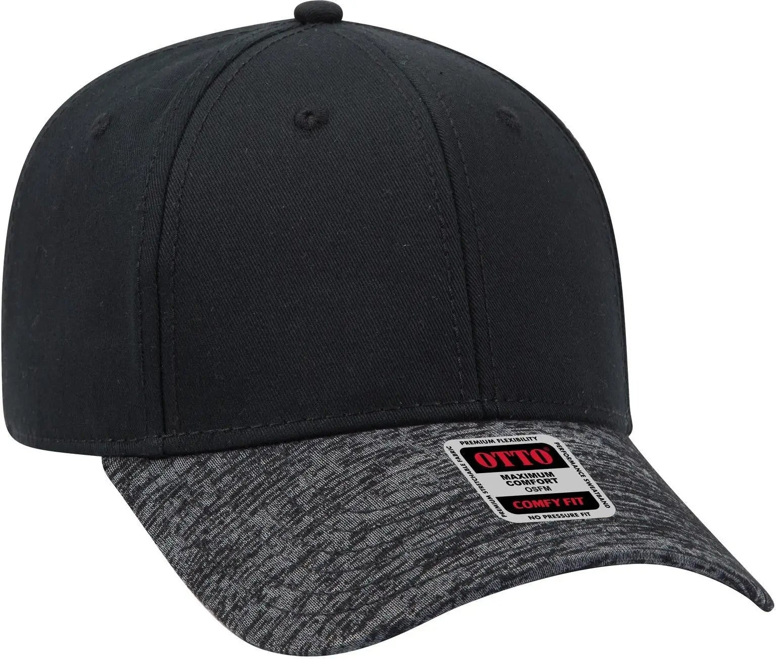 Otto 19-1232 ?Otto Comfy Fit’ 6 Panel Low Profile Baseball Cap - Hth.blk/blk - 1/2’’ - 7 5/8’’