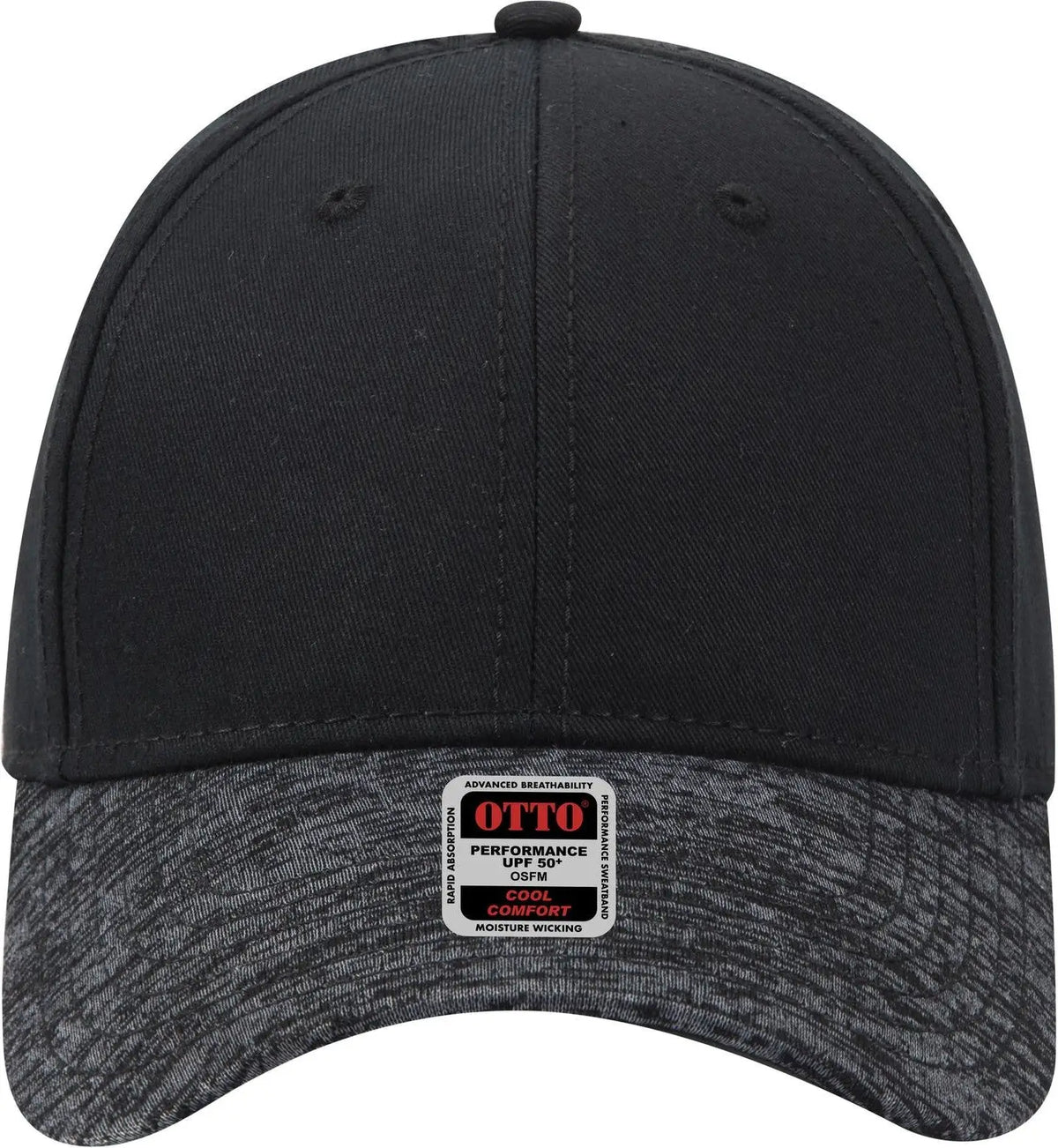 Otto 19-1232 ?Otto Comfy Fit’ 6 Panel Low Profile Baseball Cap - Hth.blk/blk - 1/2’’ - 7 5/8’’
