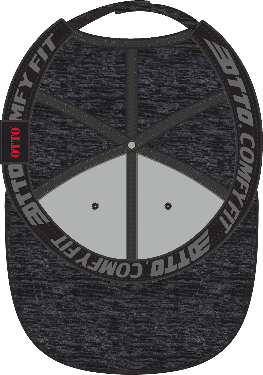 Otto 19-1232 ?Otto Comfy Fit’ 6 Panel Low Profile Baseball Cap - Heath. Black - 1/2’’ - 7 5/8’’