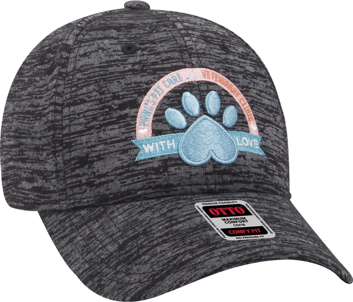Otto 19-1232 ?Otto Comfy Fit’ 6 Panel Low Profile Baseball Cap - Heath. Black - 1/2’’ - 7 5/8’’
