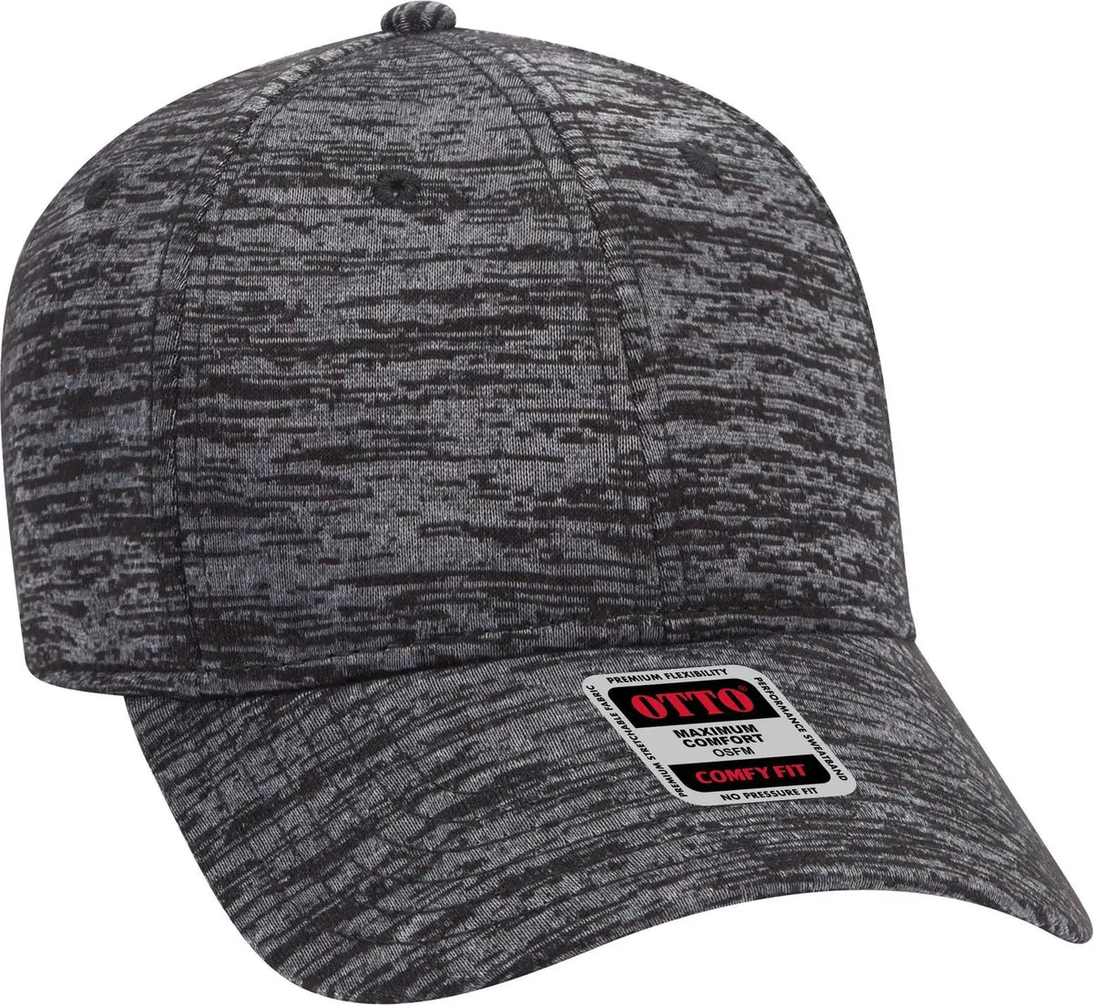 Otto 19-1232 ?Otto Comfy Fit’ 6 Panel Low Profile Baseball Cap - Heath. Black - 1/2’’ - 7 5/8’’