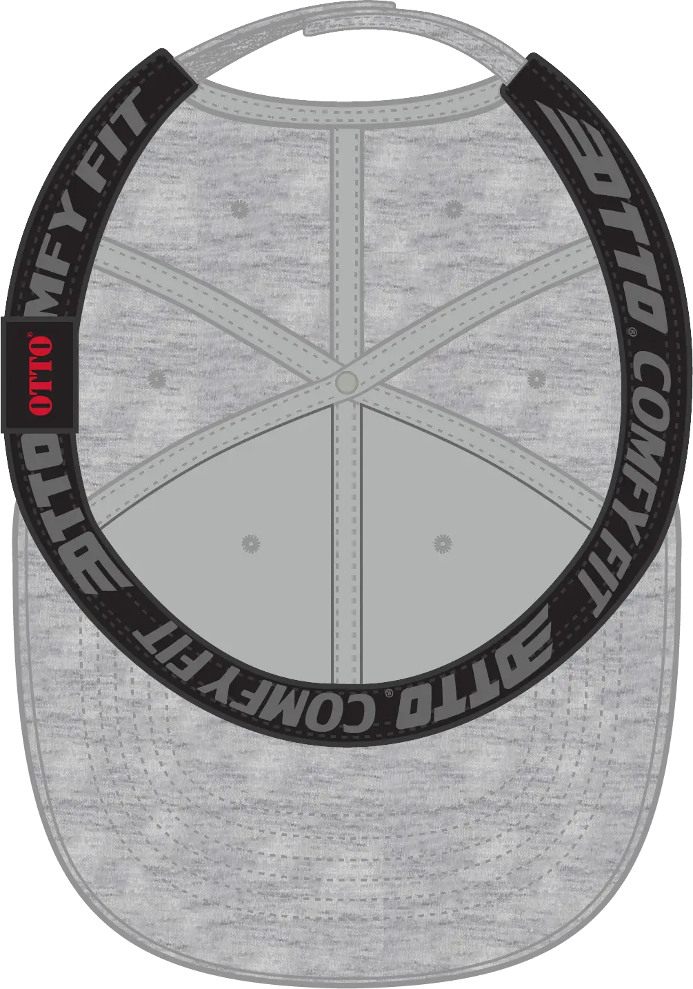 Otto 19-1232 ?Otto Comfy Fit’ 6 Panel Low Profile Baseball Cap - Heath. Gray - 1/2’’ - 7 5/8’’