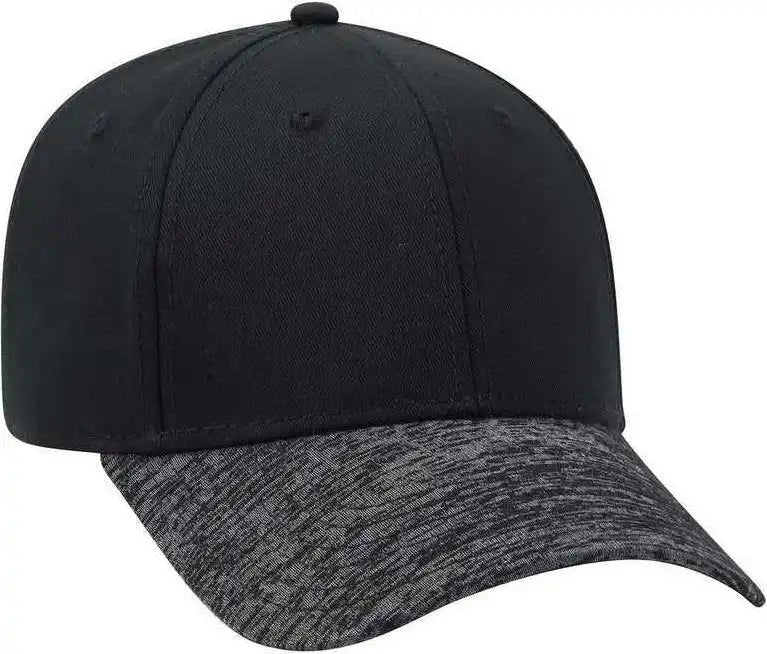 Otto 19-1232a 6 Panel Low Profile Baseball Cap - Black Heather - one Size Fits Most