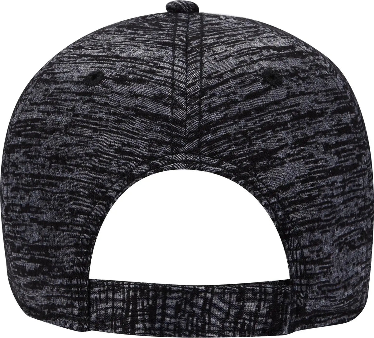 Otto 19-1232a 6 Panel Low Profile Baseball Cap - Blk/hthr. Blk - 1/2’’ - 7 5/8’’