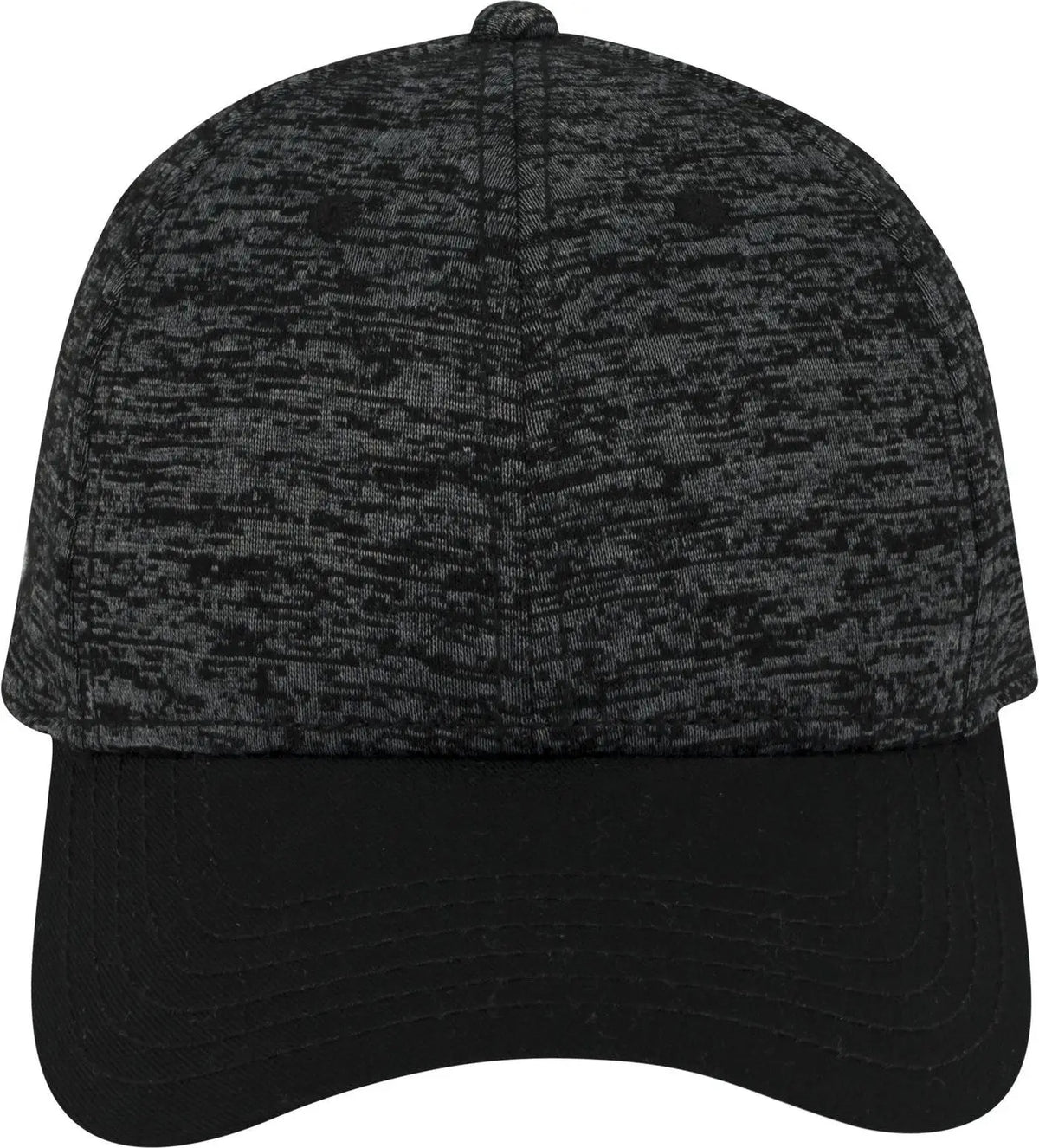 Otto 19-1232a 6 Panel Low Profile Baseball Cap - Blk/hthr. Blk - 1/2’’ - 7 5/8’’