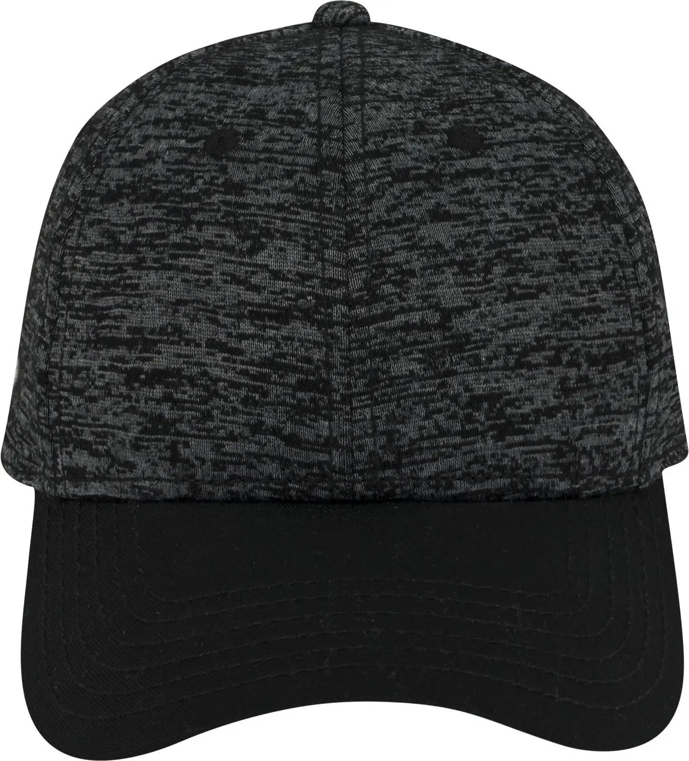 Otto 19-1232a 6 Panel Low Profile Baseball Cap - Blk/hthr. Blk - 1/2’’ - 7 5/8’’