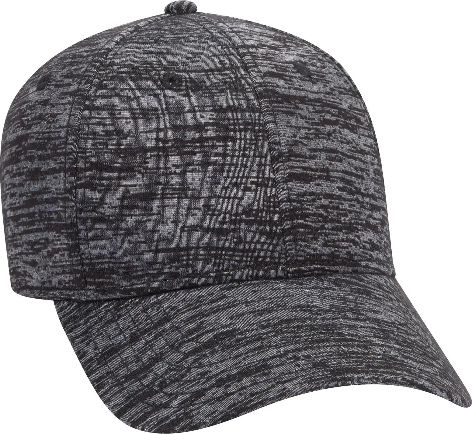 Otto 19-1232a 6 Panel Low Profile Baseball Cap - Heath. Black - 1/2’’ - 7 5/8’’