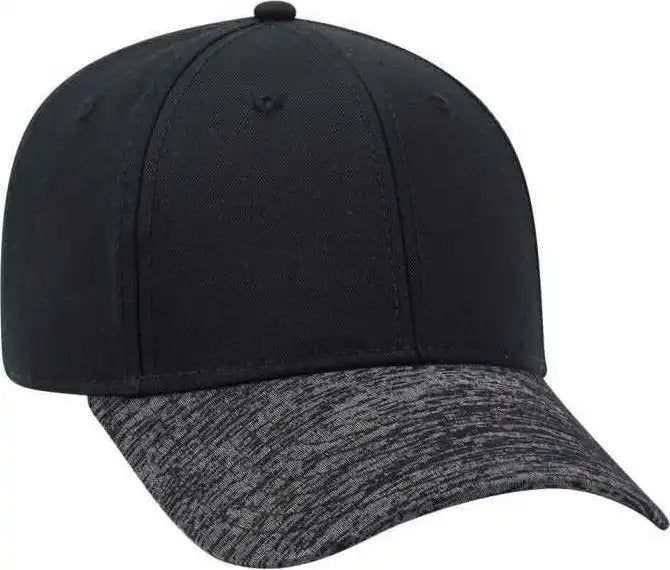 Otto 19-1232a 6 Panel Low Profile Baseball Cap - Heather Black - one Size Fits Most
