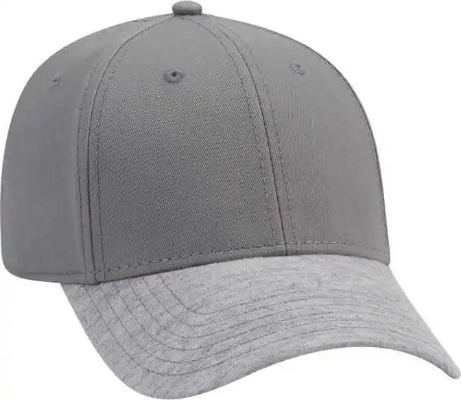 Otto 19-1232a 6 Panel Low Profile Baseball Cap - Heather Gray - one Size Fits Most