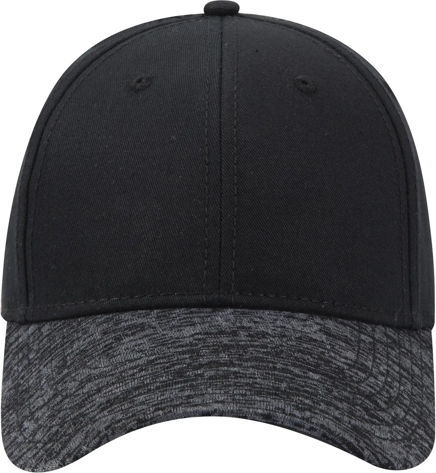 Otto 19-1232a 6 Panel Low Profile Baseball Cap - Hth.blk/blk - 1/2’’ - 7 5/8’’
