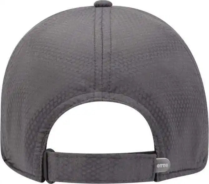 Otto 19-1253 6 Panel Low Profile Upf 50 + Cool Comfort Performance Stretchable Diamond Knit Cap - Charcoal Gray - Dark