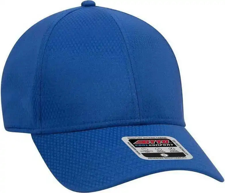 Otto 19-1253 6 Panel Low Profile Upf 50 + Cool Comfort Performance Stretchable Diamond Knit Cap - Royal - one Size Fits