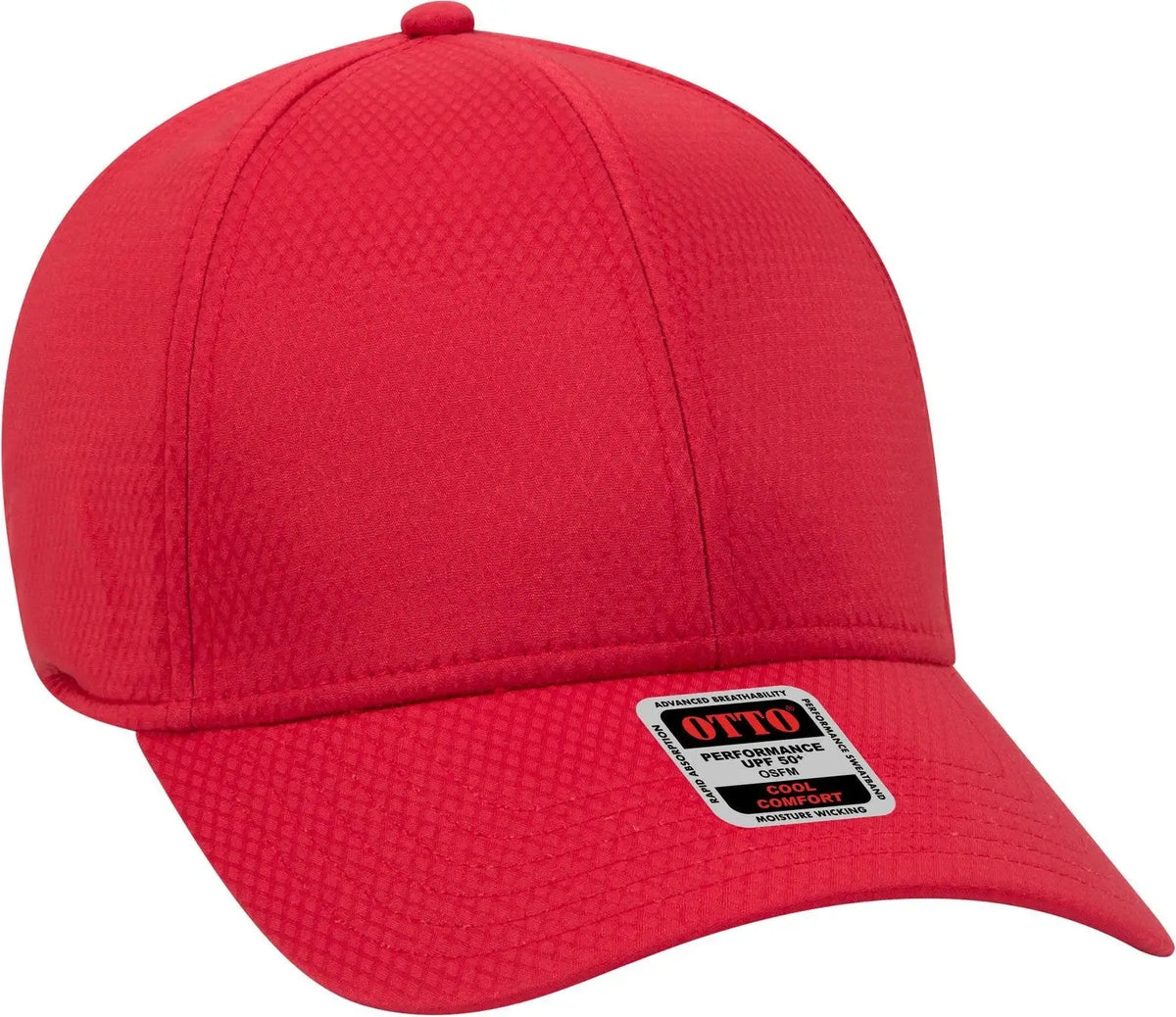 Otto 19-1253 Upf 50+ 6 Panel Low Profile Baseball Cap - Red - 1/2’’ - 7 5/8’’