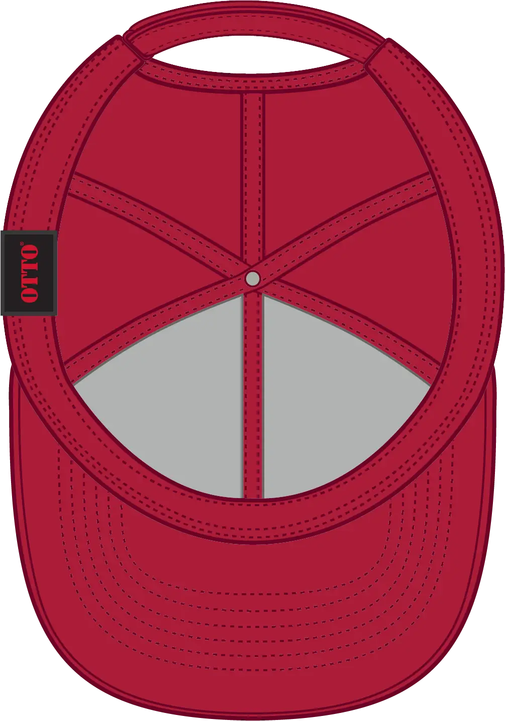 Otto 19-1253 Upf 50+ 6 Panel Low Profile Baseball Cap - Red - 1/2’’ - 7 5/8’’