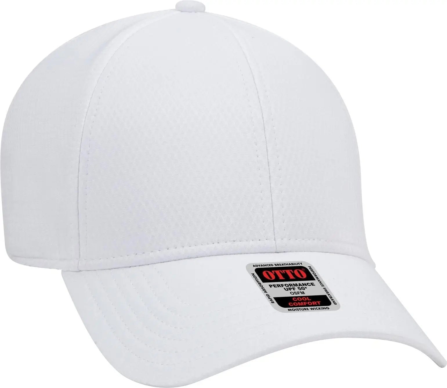 Otto 19-1253 Upf 50+ 6 Panel Low Profile Baseball Cap - White - 1/2’’ - 7 5/8’’