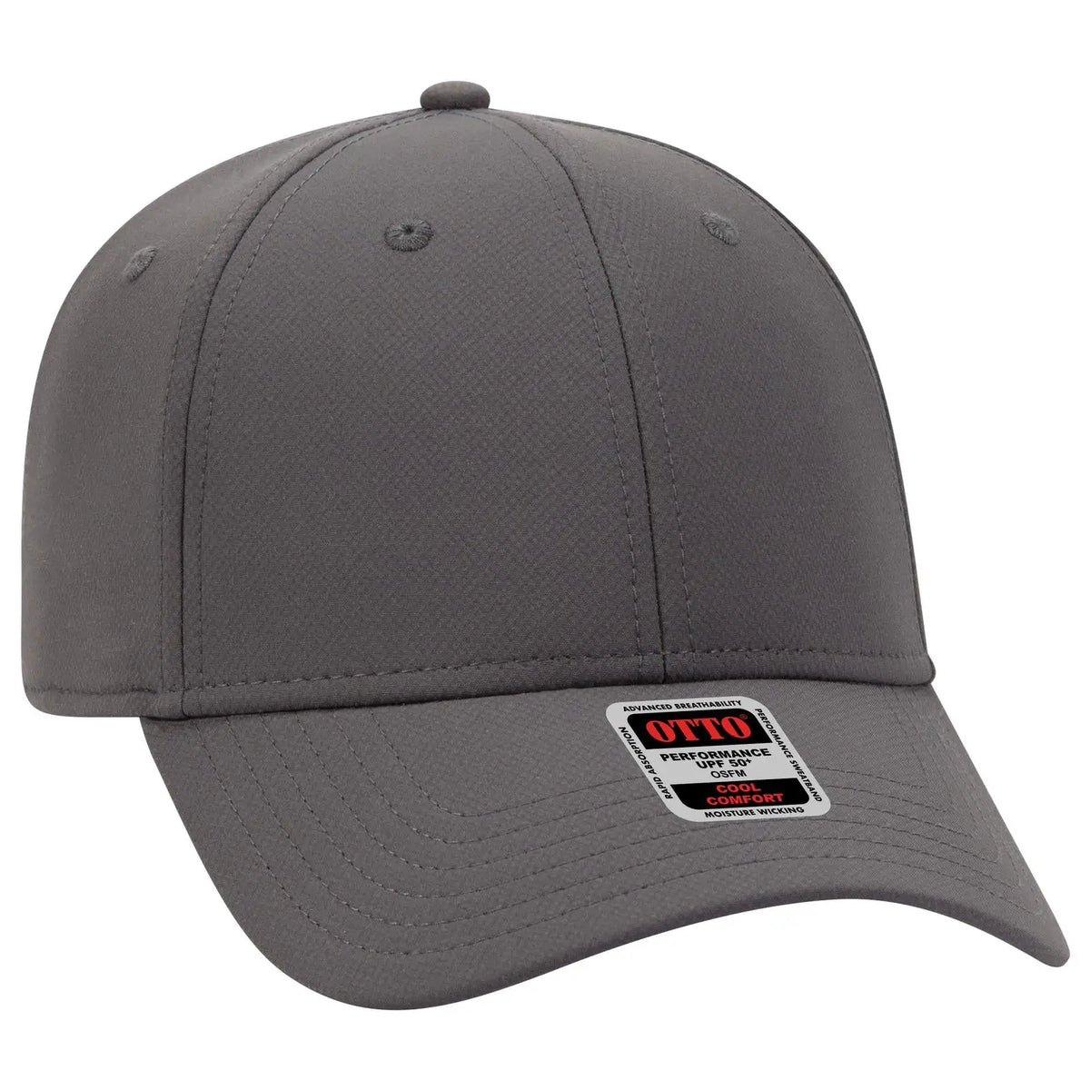 Otto 19-1256 Upf 50+ 6 Panel Low Profile Baseball Cap - Char. Gray - 7 3/8’’ - 5/8’’