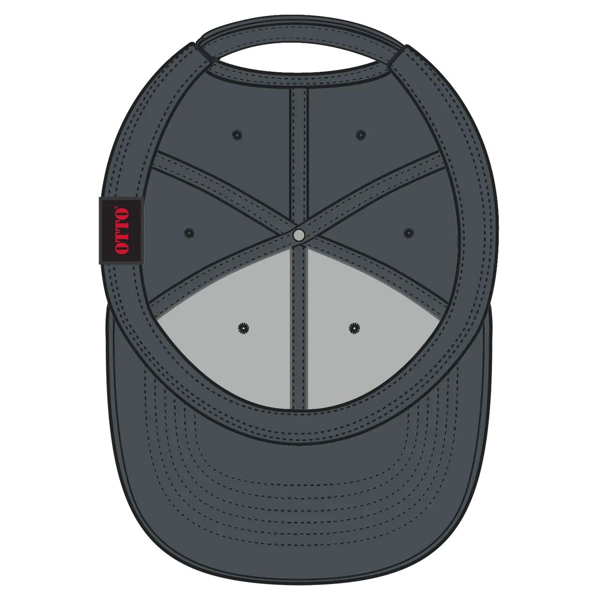 Otto 19-1256 Upf 50+ 6 Panel Low Profile Baseball Cap - Char. Gray - 7 3/8’’ - 5/8’’