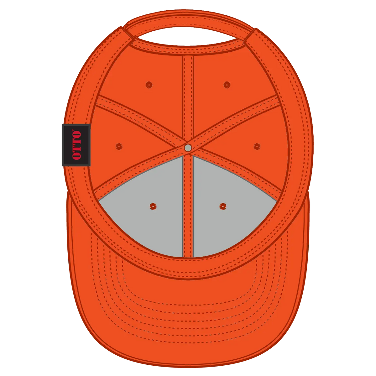 Otto 19-1256 Upf 50+ 6 Panel Low Profile Baseball Cap - N. Orange - 7 3/8’’ - 5/8’’