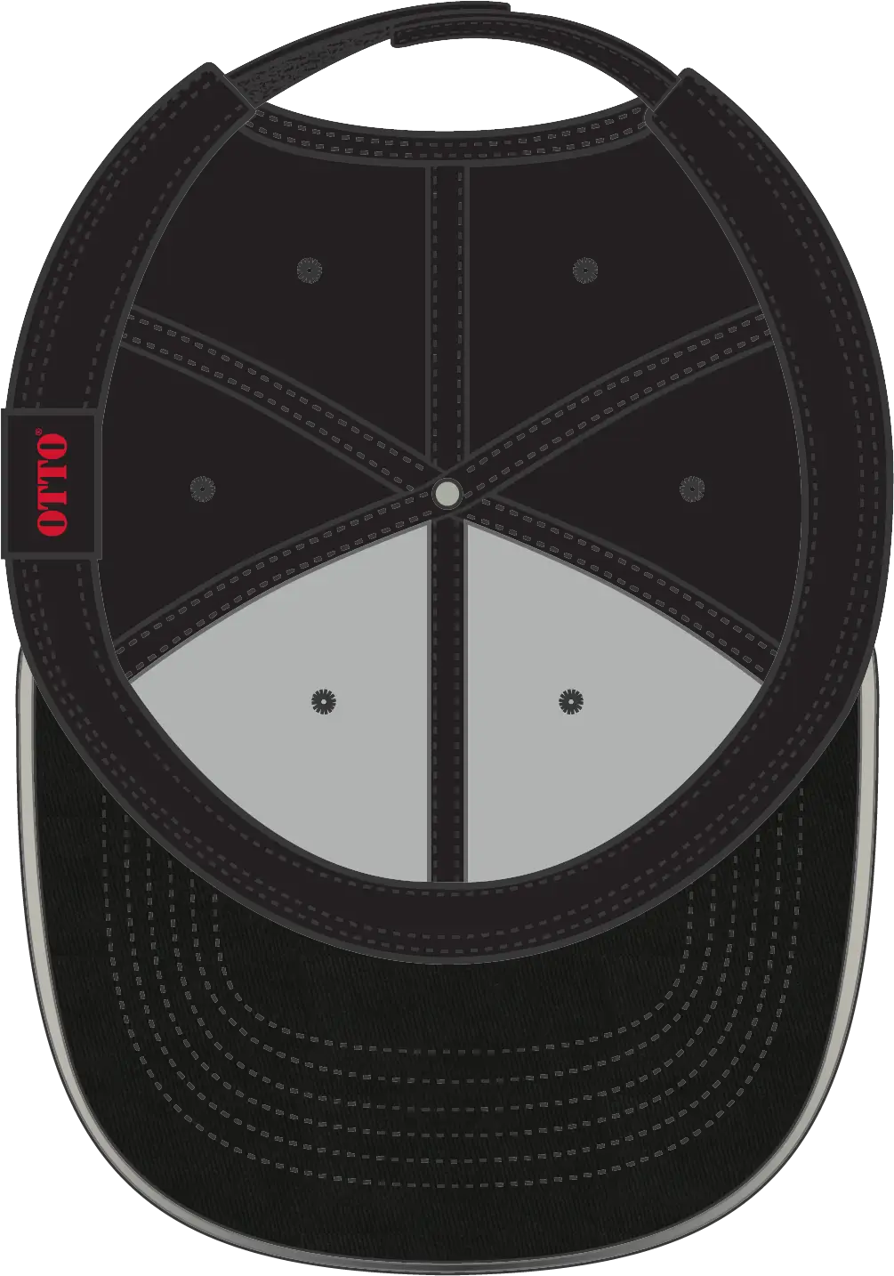 Otto 19-1261 Reflective 6 Panel Low Profile Baseball Cap - Black - 1/2’’ - 7 5/8’’