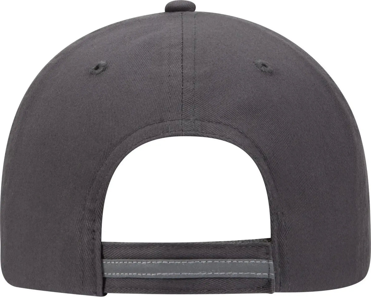 Otto 19-1261 Reflective 6 Panel Low Profile Baseball Cap - Char. Gray - 1/2’’ - 7 5/8’’