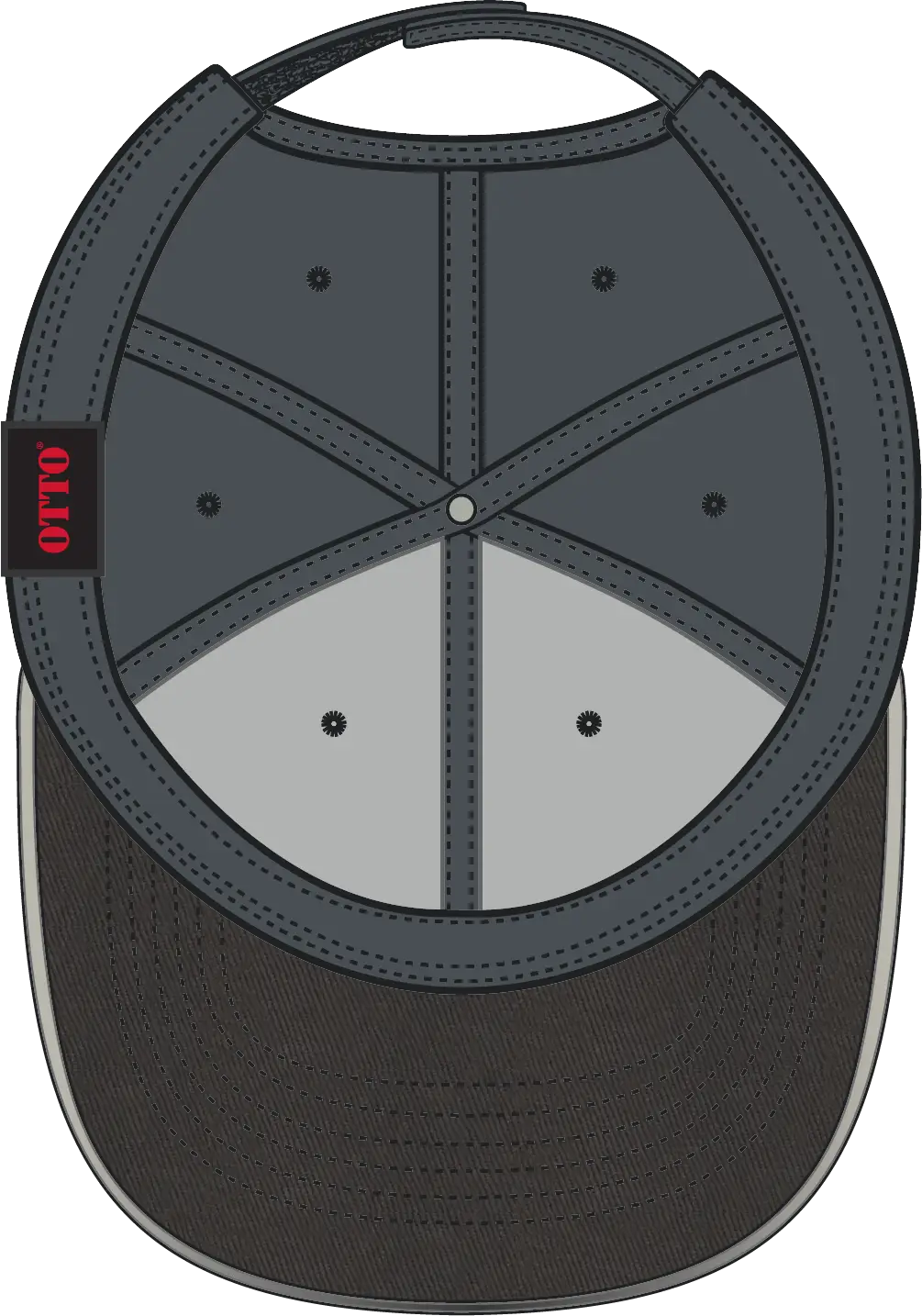 Otto 19-1261 Reflective 6 Panel Low Profile Baseball Cap - Char. Gray - 1/2’’ - 7 5/8’’