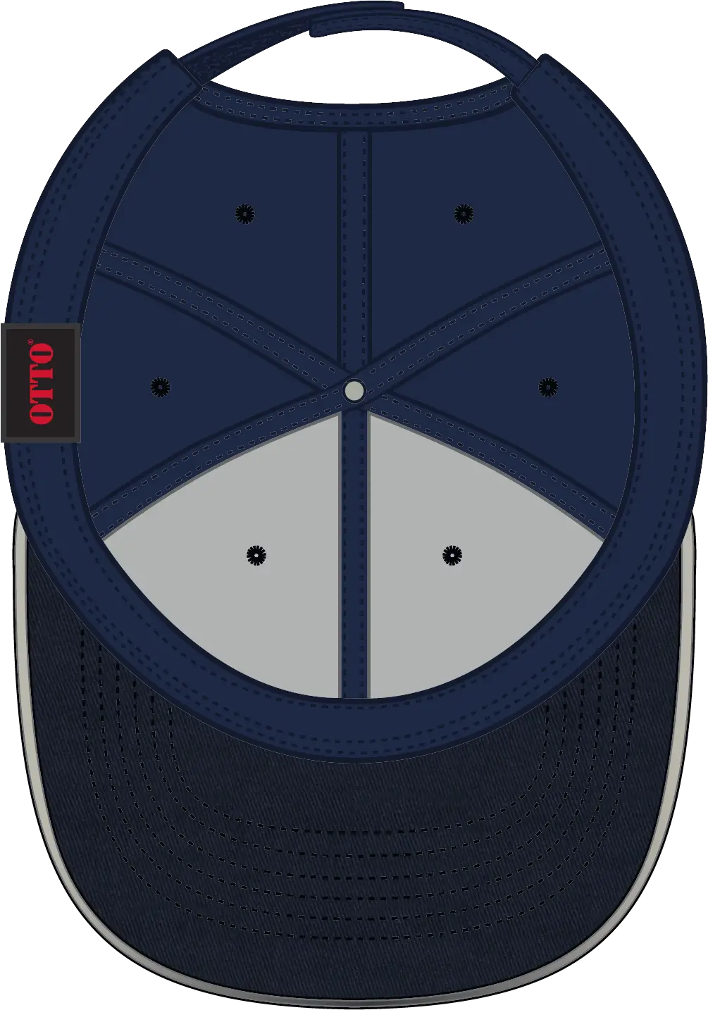 Otto 19-1261 Reflective 6 Panel Low Profile Baseball Cap - Navy - 1/2’’ - 7 5/8’’